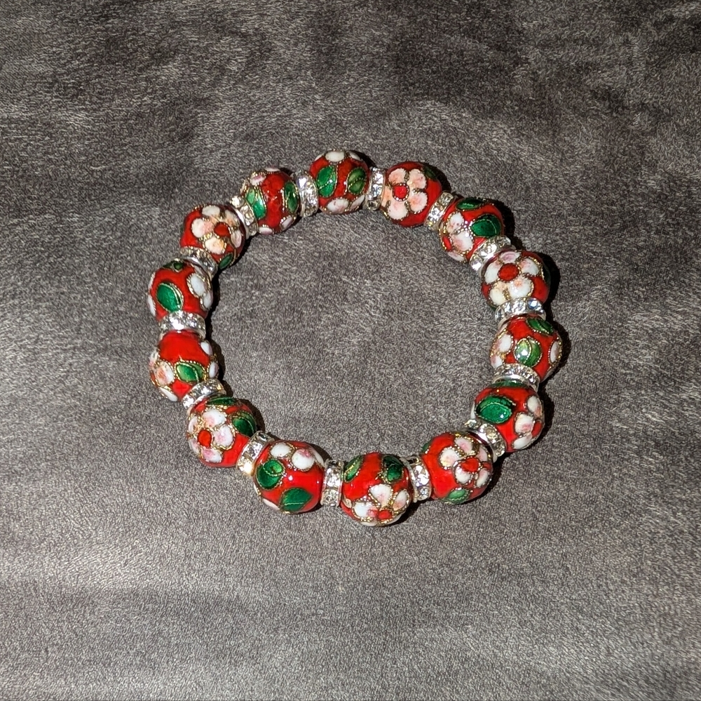 Cloisonne Beaded Bracelet - Picture 3 of 12